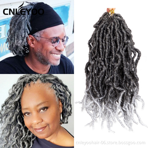 Factory 10 Inch 24 Roots New Faux Loc Crochet Braids Short Nu Locs Crochet Hair For Women